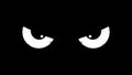 Set of funny, tribal, and evil eyes in the dark simple - illustration