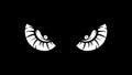 Set of funny, tribal, and evil eyes in the dark simple - vector illustration Royalty Free Stock Photo