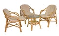 Set of furniture from a rattan Royalty Free Stock Photo