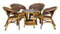 Set of furniture from a rattan Royalty Free Stock Photo