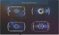 Set of futuristic blue infographics as head-up display. Display navigation elements for the web and app. Royalty Free Stock Photo