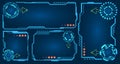 Set Futuristic Empty Frames with HUD Elements, Technology Displays