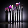 Set of Futuristic High-Tech Brushes and Applicators