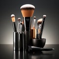 Set of Futuristic High-Tech Brushes and Applicators