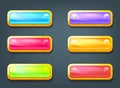Set of game colorful buttons Royalty Free Stock Photo