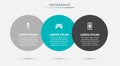 Set Game controller or joystick, VR game and Mobile gaming. Business infographic template. Vector