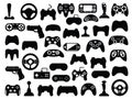 Set of Game Controller silhouette vector art