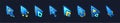 Set of game cursors or pointer icons, click arrows Royalty Free Stock Photo