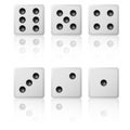 Set of game dices on a white background