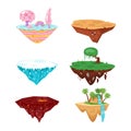Set of game islands Royalty Free Stock Photo