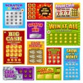 Scratch Win Cards Set Royalty Free Stock Photo