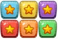 Set of game star icon