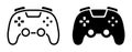 Set of gamepads illustration. Console, games, gaming, technology, gadget, management, development, studio, action, adventure.