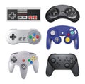 Set of Gamepads for Play Consoles and PC Video Games, such as: Nintendo Famicom, GameCube, Switch, Sega Genesis, and others,