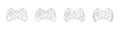 Set of gamepads vector. Linear game joysticks vector. Stylish game controllers vector. Game console vector icon.