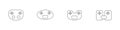 Set of gamepads vector. Linear game joysticks vector. Stylish game controllers vector. Game console vector icon.