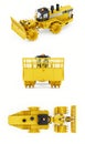 Set Garbage compactor machine for landfills. industrial bulldozer for working in landfills. 3d rendering. Royalty Free Stock Photo