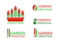 A set of garden logos