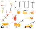 Set of garden tool. Garden tool icon. Royalty Free Stock Photo