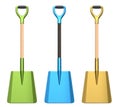 Set of garden tools and supplies for gardener and flower pots in garden Royalty Free Stock Photo