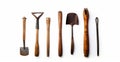 Set of gardening tools, illustrations for mug template 293:151 Royalty Free Stock Photo