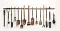 Set of gardening tools, illustrations for mug template 293:151 Royalty Free Stock Photo