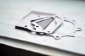 Set of gaskets for engine petrol cutters Royalty Free Stock Photo