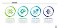 Set Gear and arrows as workflow, Wrench spanner and gear, Gear and arrows as workflow process and Algorithm. Business