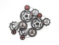 Set of gear and cog wheel, teamwork business concept Royalty Free Stock Photo