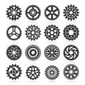 Set of gear icons.
