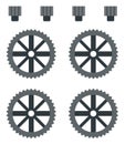 Set of gear reducers for quadcopter vector illustration in a flat design