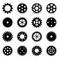 Set of gear wheels, illustration Royalty Free Stock Photo