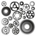 Set of gear wheels vector Royalty Free Stock Photo