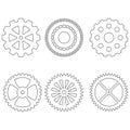 Set of gears icons