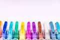 Set of gel pens of various colors Royalty Free Stock Photo