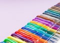 Set of gel pens of various colors Royalty Free Stock Photo