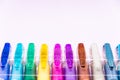 Set of gel pens of various colors Royalty Free Stock Photo