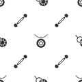 Set Gem stone, Pendant necklace and Piercing on seamless pattern. Vector Royalty Free Stock Photo
