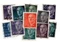 A set of General Franco stamps from Spain.