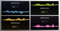 Set of Generative Music banners. Music created by AI. Vector Illustration.