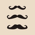 Set of vector gentleman mustaches