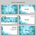 Set of Geometric Backgrounds for Business Cards Royalty Free Stock Photo