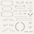 Set geometric elements info graphic labels vector Royalty Free Stock Photo