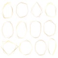 Set of geometric gold frame, Decorative element for wedding card, Invitations and logo.