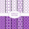 Set of geometric lattice seamless arabic pattern Royalty Free Stock Photo