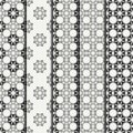 Set of geometric line lattice seamless arabic pattern. Islamic oriental style. Wrapping paper. Scrapbook paper. Tiling Royalty Free Stock Photo
