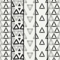 Set of geometric line monochrome abstract hipster seamless pattern with triangle. Wrapping paper. Scrapbook paper