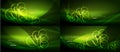 Set of geometric neon tree backgrounds Royalty Free Stock Photo