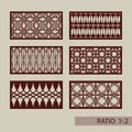 Set geometric ornaments for laser cutting decorative panels