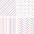 Set of 4 geometric seamless patterns